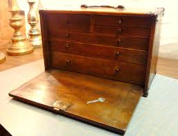 Antique Wood Machinists Tool Chest Box Circa 1920 6 Drawers Original Finish How To Antique Wood Tool Chest Machinist Tools