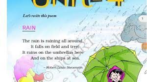 Out of ten, 7 shall be set on prose units including the play and 3 on poems. Rain Poem Ncert Class 2nd English Book Marigold à¤¹ à¤¦ à¤® Youtube