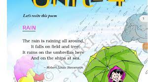 Out of ten, 7 shall be set on prose units including the play and 3 on poems. Rain Poem Ncert Class 2nd English Book Marigold à¤¹ à¤¦ à¤® Youtube