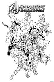 100 best images free printable. Marvel Coloring Pages Avengers Coloring4free Coloring4free Com