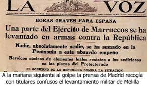 Resultado de imagen de golpe de franco españa