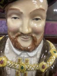 WOOD & SONS England "KING HENRY VIII"- A Pride of Britain Portrait Jug Vase  5.5”