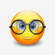 Warum beschlägt die brille beim tragen einer schutzmaske? Netter Lachelnder Emoticon Der Brillen Emoji Tragt Wandposter Poster Emoticons Lol Smileys Myloview De
