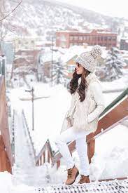 Park City Utah Cute Snow Ski Lodge Outfit Petite Fashion Winter White Outfit Snow Day Outfit Winter Outfits Women