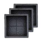 Reyal Black 8x8 Four Square Paver Block Mould 60mm (Pack of 3) Black Rubber  Mold DIY Interlocking Paver mould Cement Mold DIY Patio mould : Amazon.in:  ...