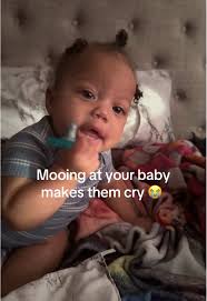 She so unserious #creatorsearchinsights #Mooing #Challenge #Babychallenge  #BabyTok #BabyBraids