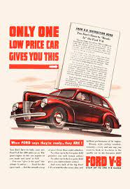 1940s Red Car Ad Retro Car Ad Classic American Car Hot Etsy Retro Cars Vintage Advertisements 1940 Ford
