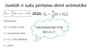 ( rumus kedua adalah cara cepat mengerjakan arit tingkat 2 ). Jumlah 13 Suku Pertama Dari Barisan Bilangan Ganjil Adalah Brainly Co Id