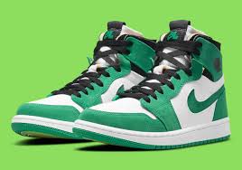 First produced in 1984 for basketball legend michael jordan, peter moore's original design for the air jordan 1 has itself risen to legendary status in the intervening years. Air Jordan 1 Zoom Cmft Stadium Green Ct0979 300 Sneakernews Com