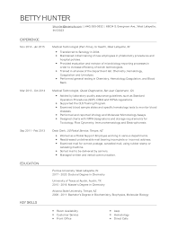 Medical Technologist Resume Examples And Tips Zippia