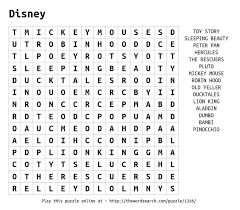 I will show you how to make a custom puzzle. Disney Word Search Disney Word Search Word Puzzles For Kids Disney Word