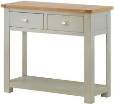 Today i'm sharing how to distress painted wood furniture for that chic worn look. Portland Stone Painted 2 Drawer Console Table Cfs Furniture Uk