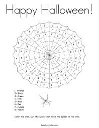 Adult halloween color by number contains coloring pages for all ages. Happy Halloween Coloring Page Twisty Noodle