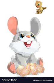 Beautiful Bunny That Keeps The Legs In Easter Eggs Download A Free Preview Or High Quality Adobe Illustrator Cartoon Clip Art Rabbit Vector Easter Inspiration