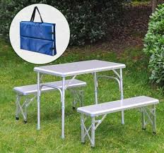 Aluminum Folding Picnic Table Bench Seat Portable Camping Outdoor Carry Case Unbranded Folding Picnic Table Bench Picnic Table Bench Folding Picnic Table