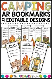 Accelerated Reader Bookmarks Camping Theme Accelerated Reader First Grade Reading Camping Theme