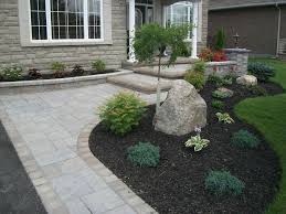 Start with the front yard, created with a center walkway with natural stone. Pin By Cathy Phillips On Christmas Deco Ideas Walkway Landscaping Small Yard Landscaping Front Walkway Landscaping