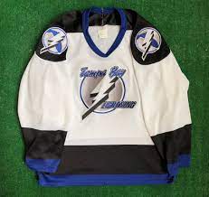 Led by former great phil esposito and his brother tony, hockey would have a home in the sun drenched south east. 90 S Tampa Bay Lightning Ccm Nhl Jersey Size Large Rare Vntg