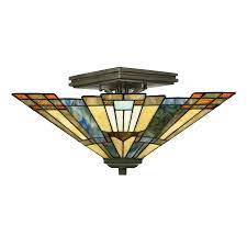 Maybe you would like to learn more about one of these? Tiffany Glass Semi Flush Uplighter Ceiling Pendant For Low Ceilings