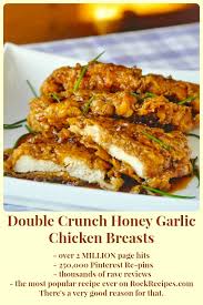 Double Crunch Honey Garlic Chicken Breasts Millions Of Views Online Recipe Recipes Food Honey Garlic Chicken
