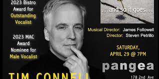 Award Winning Cabaret Artist Tim Connell Returns To Pangea With ...AND SO  IT GOES...