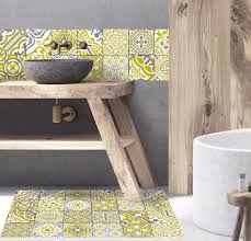 Cette couleur vibrante apporte de la lumière à votre pièce. Credence Adhesive Carreaux De Ciment Madeleine Jaune Curry 40x200cm Vinyle Adhesif