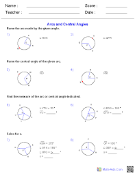 In the diagram shown below, if e and g are the ends of the screen and we are at f, m∠efg is called our viewing angle. 32 Arcs Central Angles And Inscribed Angles Worksheet Answers Worksheet Project List