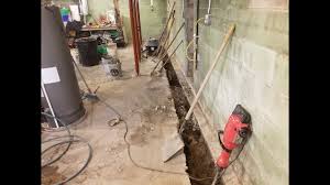 Diy Interior Draintile Installation For Wet Basements Youtube