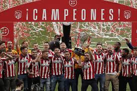 Simeone Players Celebrate Atletico Madrid S Laliga Win Into The Calderon