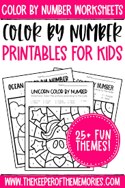 Through the magic of the color by number key, kids can color by number for kids is something we absolutely get excited about. Color By Number Worksheets The Keeper Of The Memories