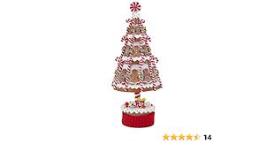 A fun way to decorate a small christmas tree with kids. Amazon Com Claydough Gingerbread Christmas Tree With Candy Canes And Gingerbread Men 15 5 Inch Grocery Gourmet Food