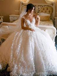 Lace Straps Ball Gown V Neck Long Wedding Dresses Online Cheap Bridal Dresses Wd546 Vintage Ball Gown Wedding Dresses Wedding Dresses Lace Ballgown Floral Lace Wedding Dress