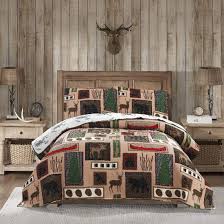 Home expressions faux mink to faux sherpa comforter & accessories. Buy Reversible Home Rustic Bedding Lodge Moose Bear Quilt Set Full Queen Size 3 Pcs Lightweight Cabin Bedspread Bear Paw Eagle Elk Printed Bed Cover All Season Coverlet Bed Set With Standard Pillow Shams