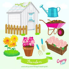 Beautiful Garden Digital Vector Clip Art Gardening Digital Clipart Design Illustration Nature P Clip Art Art Wall Kids Colorful Pictures