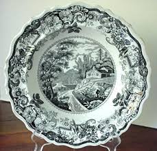 Black And White Plates And Bowls James Ralph Clews Black Transferware Soup Plate Black And White Dishes Transferware Blue Transferware