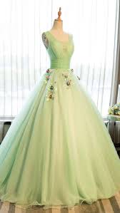 Beautiful Light Green Tulle Long Prom Dress Party Ball Gown Evening Dress Green Prom Dress Light Green Dress Gowns