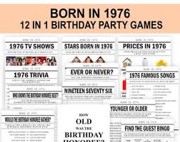 Challenge them to a trivia party! 1976 Trivia Games Etsy