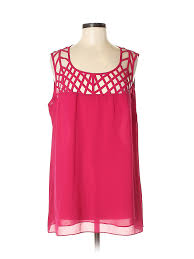 details about city chic women pink sleeveless blouse sm plus