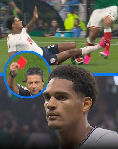 England are down to 10 men!! 🤯🚨 Jarell Quansah has been shown a red card for this 😳⚽️