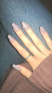 Our next short acrylic nail idea is funky and unique! Light Gray Acrylic Nails Nail And Manicure Trends