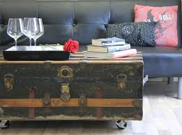 An Old Trunk Transformed Into A Trendy Industrial Looking Coffee Table Cht Media Coffee Table Trunk Diy Coffee Table Coffee Table With Wheels