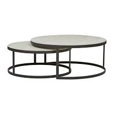 Hammary cubics coffee table with nested ottomans coffee table with 4 ottomans. Elle Flat Metal Nest Of 2 Coffee Tables Globewest