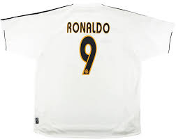 Ronaldo 9 real madrid football shirt name number set print transfer nameset 2003 #fashion #sports #memorabilia #footballshirts #overseasclubs (ebay link). 2003 04 Real Madrid Home Shirt Ronaldo 9 Very Good Xl Classic Retro Vintage Football Shirts