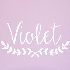Alphabet Garden Designs Violet Personalized Name Wall Decal Name Wall Decals Monogram Wall Decals Personalized Wall Decals