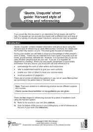 Quote Unquote Short Guide The Library At Leeds Beckett