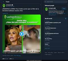 Vídeo íntimo de Jeanine Añez vazou nas redes sociais?
