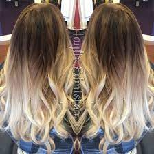 High Contrast Brown To Blonde Ombre Obsessed With This Look And The Curls Faded Hair Ombre Hair Blonde Faded Hair Color
