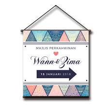 Bunting kahwin & tanda arah. Bunting Mockup For Wedding Arrow Sign Kreativ My Kreativ Work Solutions