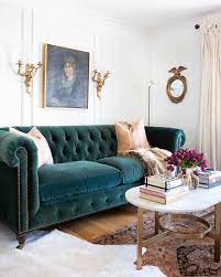 Before After A Classic Glamour Living Room Reveal A Glass Of Bovino Velvet Living Room Velvet Sofa Living Room Chesterfield Living Room