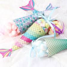 12 Papiertuten Meerjungfrau Diy Bastelset Geschenktute Kindergeburtstag Mitgebsel Gastgeschenk Papiertuten Meerjungfrau Geburtstagsparty Kindergeburtstag